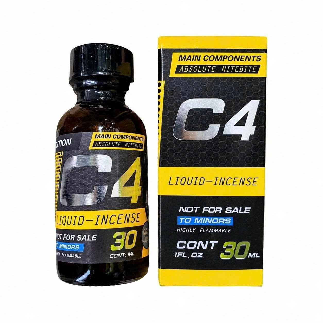  Chai hít tăng khoái cảm Popper C4 Liquid Incense Yellow 30ml - Hàng Mỹ 