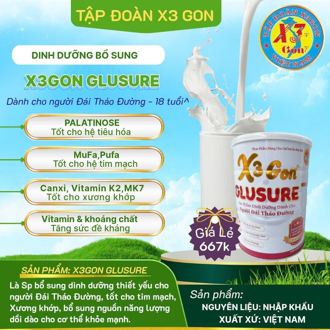  SỮA X3GON GLUSURE 