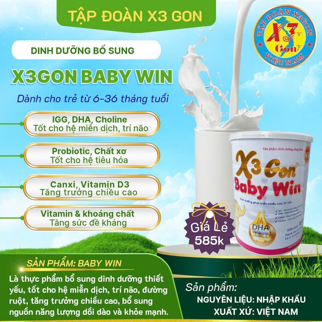  SỮA X3 GON BABY WIN 