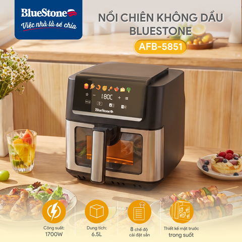  Nồi Chiên Không Dầu BlueStone AFB-5851 6.5 Lít 1700W 
