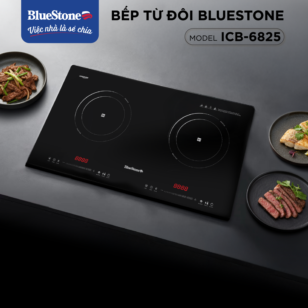 BẾP TỪ ĐÔI BLUESTONE ICB-6825