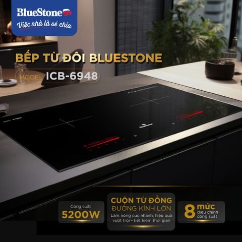  Bếp Từ Đôi BlueStone ICB-6948 5200W - Miễn phí lắp đặt, cắt đá 