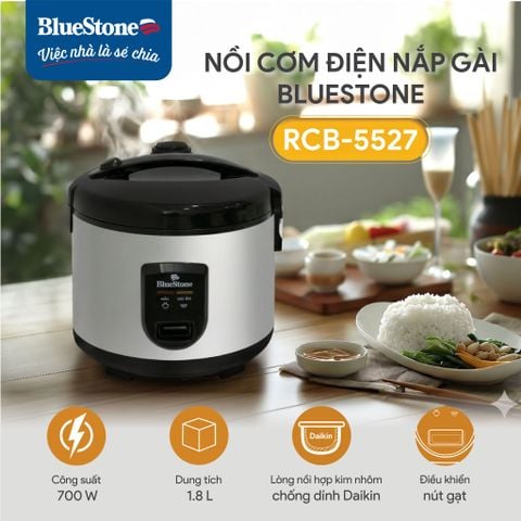  Nồi Cơm Điện Nắp Gài BlueStone RCB-5527 1.8 Lít 700W 