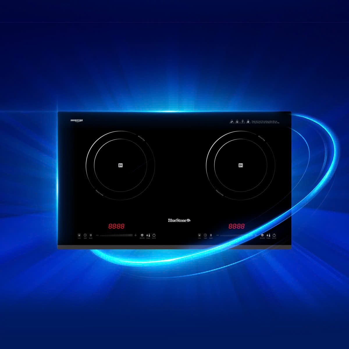 Bếp từ đôi bluestone icb-6825 5000w - miễn phí lắp đặt, cắt đá