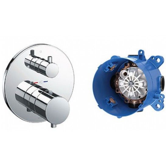 Van điều chỉnh nhiệt độ kèm van dừng và phụ kiện âm tường TOTO TBV01407B/TBN01001B 