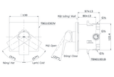  Van gật gù điều chỉnh nóng lạnh kèm phụ kiện âm tường TBG10303VA/TBN01001B 