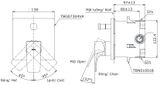  Van gật gù điều chỉnh nóng lạnh GE kèm nút chuyển hướng và phụ kiện âm tường TBG07304VA/TBN01001B 