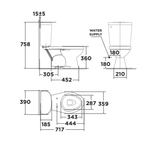 Bàn cầu 2 khối American Standard VF-2398 - Bùi Minh