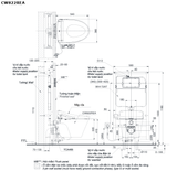  Bàn cầu điện tử TOTO CW822REA#W/TCF34461GAA#NW1/WH172AT /TCA465/MB175M#SS 