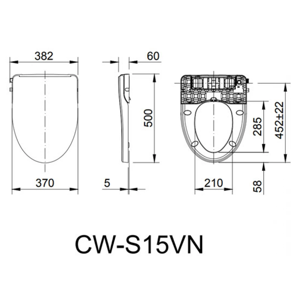 Nắp rửa cơ INAX CW-S15VN Bùi Minh