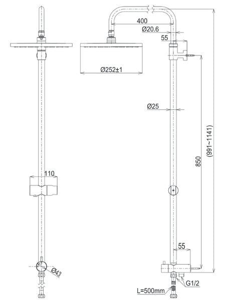  Bộ sen cây nóng lạnh TOTO TBW13020V/TBS04302V/TBW09010V 