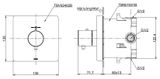  Van điều chỉnh nhiệt độ dùng cho loại nút nhấn, kèm phụ kiện âm tường TOTO TBV02402B/TBN01001B 