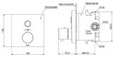  Van điều chỉnh nhiệt độ kèm van dừng và phụ kiện âm tường TOTO TBV02405B/TBN01001B 