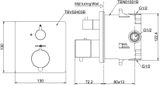  Van điều chỉnh nhiệt độ kèm van dừng và phụ kiện âm tường TOTO TBV02403B/TBN01001B 