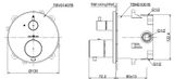  Van điều chỉnh nhiệt độ kèm van dừng và phụ kiện âm tường TOTO TBV01407B/TBN01001B 