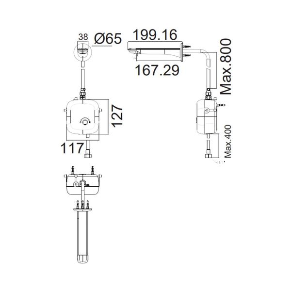 Vòi chậu cảm ứng gắn tường American Standard WF-3041 Bùi Minh