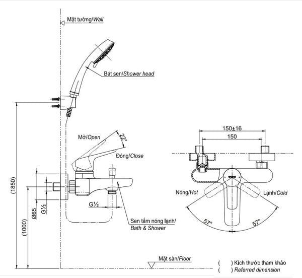 Sen tắm nóng lạnh TOTO TBG03302V/TBW01010V - Bùi Minh