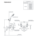  Bộ sen tắm nóng lạnh TOTO TBS04302V/TBW09010V 