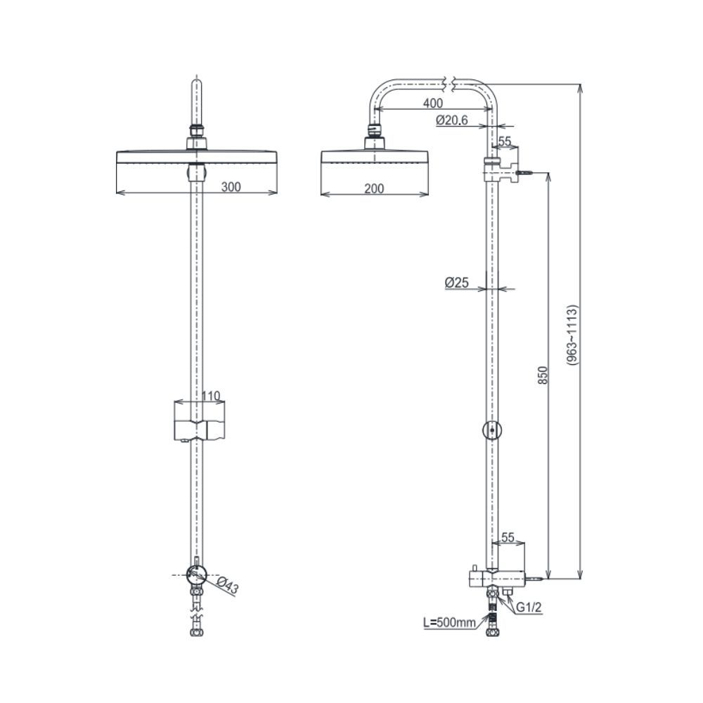  Bộ sen cây nóng lạnh TOTO TBW13040V/TBG04302VA/TBW07009A 