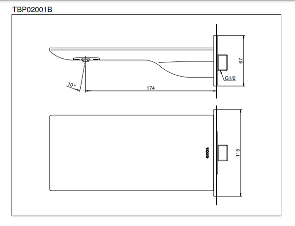  Vòi xả bồn ZL TOTO TBP02001B 