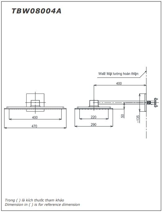  Bát sen gắn tường TOTO TBW08004A 