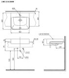  Chậu bán âm bàn Toto LW1315CBVN#XW 
