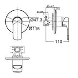  Vòi sen tắm âm tường American Standard WF-1M22 