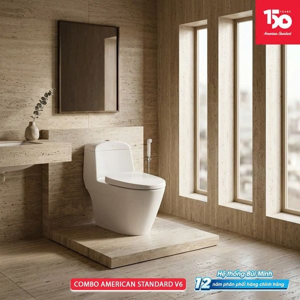 Combo thiết bị vệ sinh American Standard V6 Bùi Minh