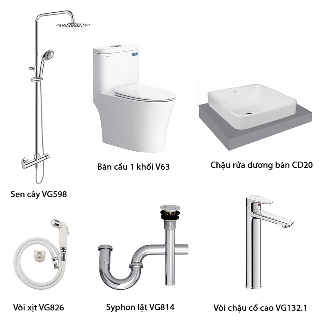  Combo thiết bị vệ sinh Viglacera số 10 