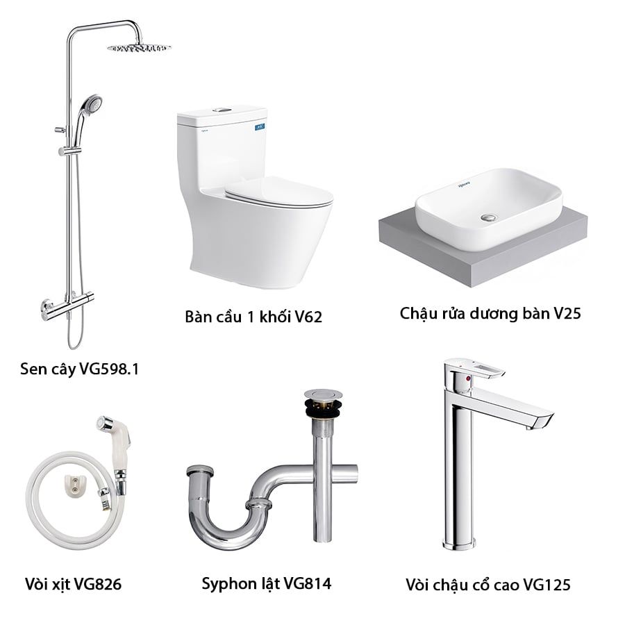  Combo thiết bị vệ sinh Viglacera số 11 