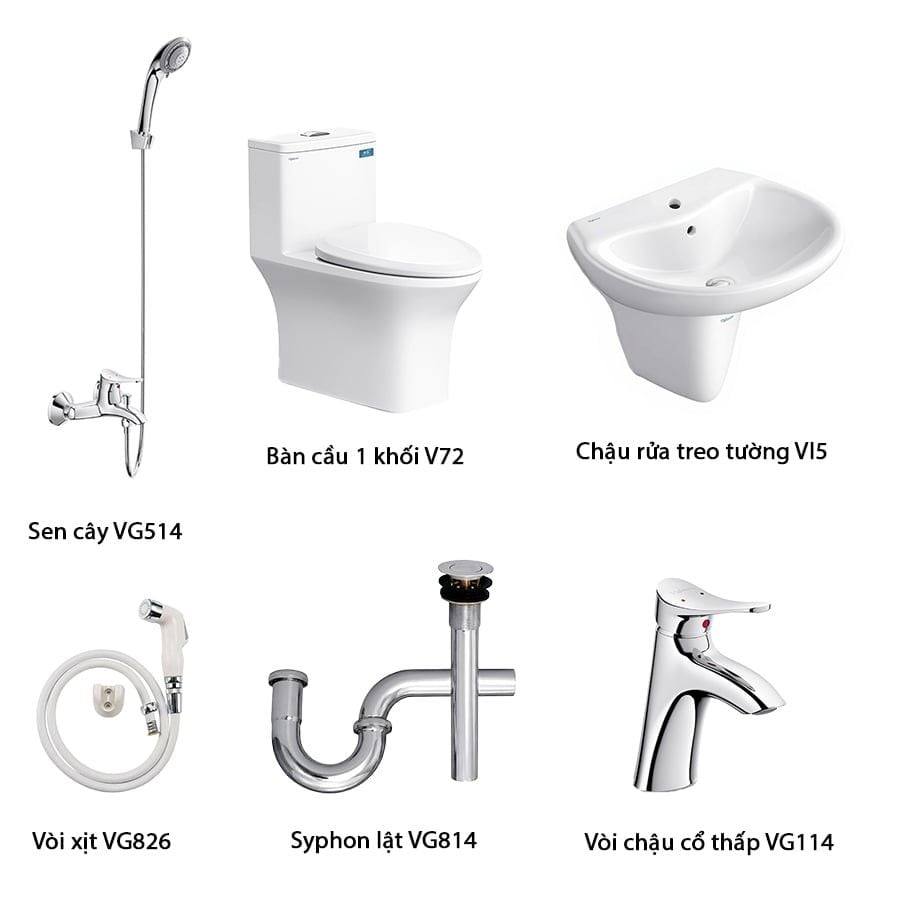  Combo thiết bị vệ sinh Viglacera số 7 