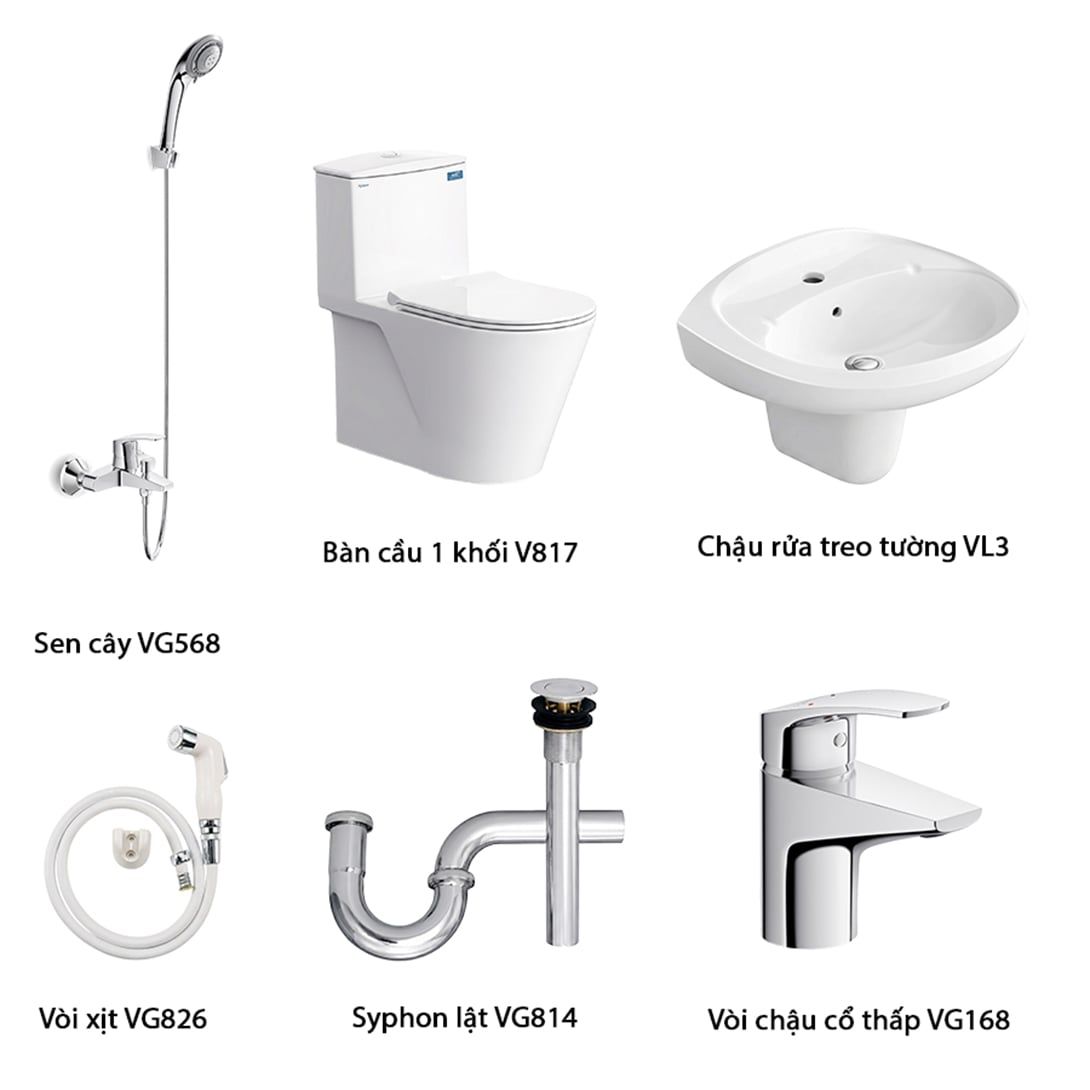  Combo thiết bị vệ sinh Viglacera số 6 