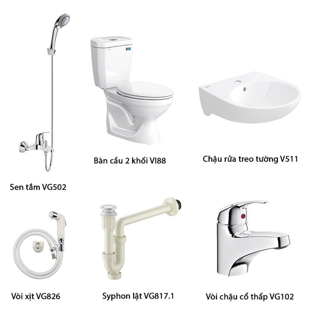  Combo bộ thiết bị vệ sinh Viglacera số 2 