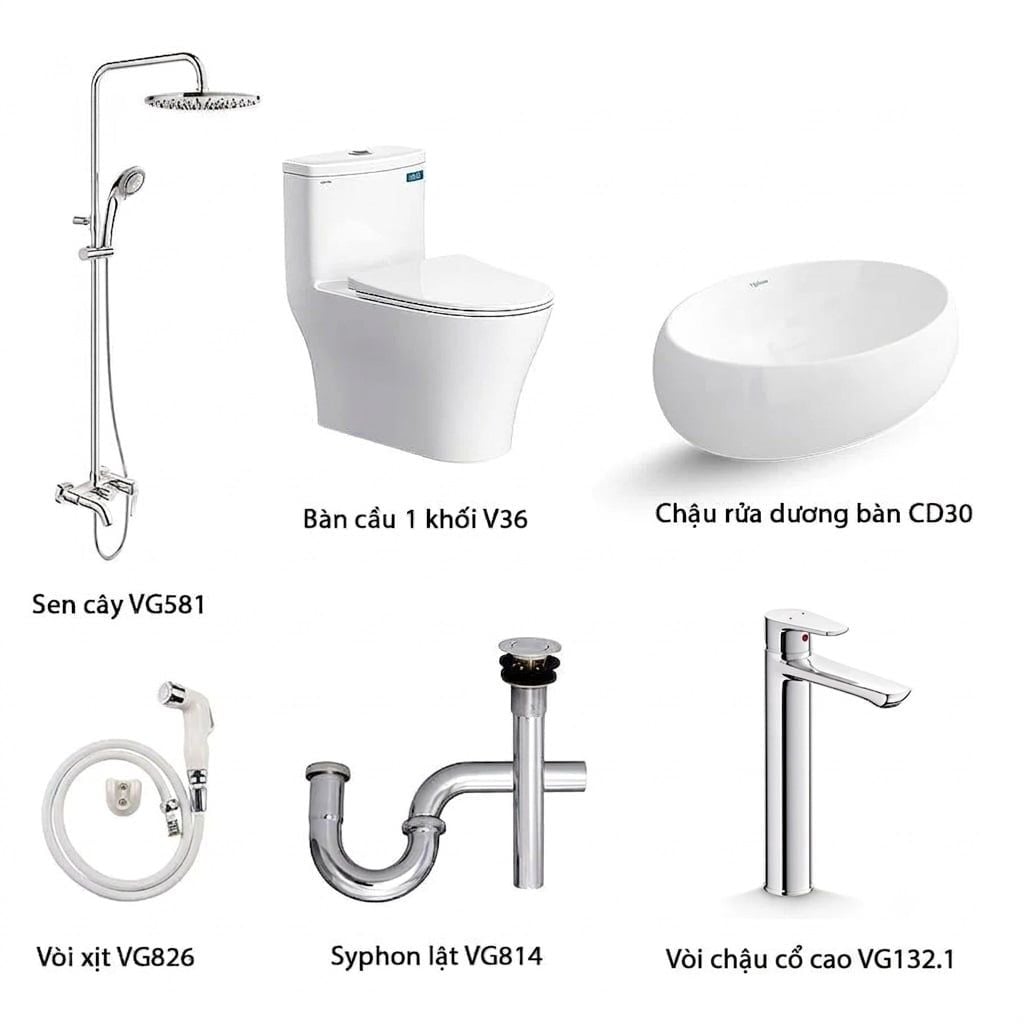  Combo thiết bị vệ sinh Viglacera số 8 