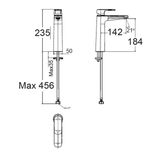  Vòi chậu nóng lạnh cổ cao American Standard WF-1M07 