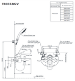  Bộ sen cây nóng lạnh TOTO TBW02001BA/TBG02302VA/TBW02006V 