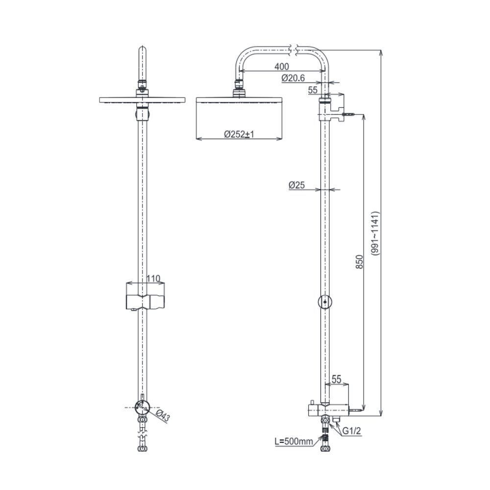  Bộ sen cây nóng lạnh TOTO TBW13020V/TBS03302V/TBW07009A 