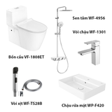  Combo Thiết Bị Vệ Sinh American Standard VF-1808ET + WP-F420+ WF-TS28B + WF-1301 + WF-4956 