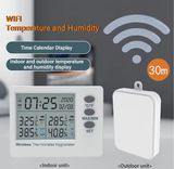  Máy Đo Nhiệt Độ & Độ Ẩm WiFi Trong Nhà Ngoài Trời YIERYI TTE35136 – Màn Hình Lớn, Kết Nối Không Dây, Hiển Thị Lịch Vạn Niên 