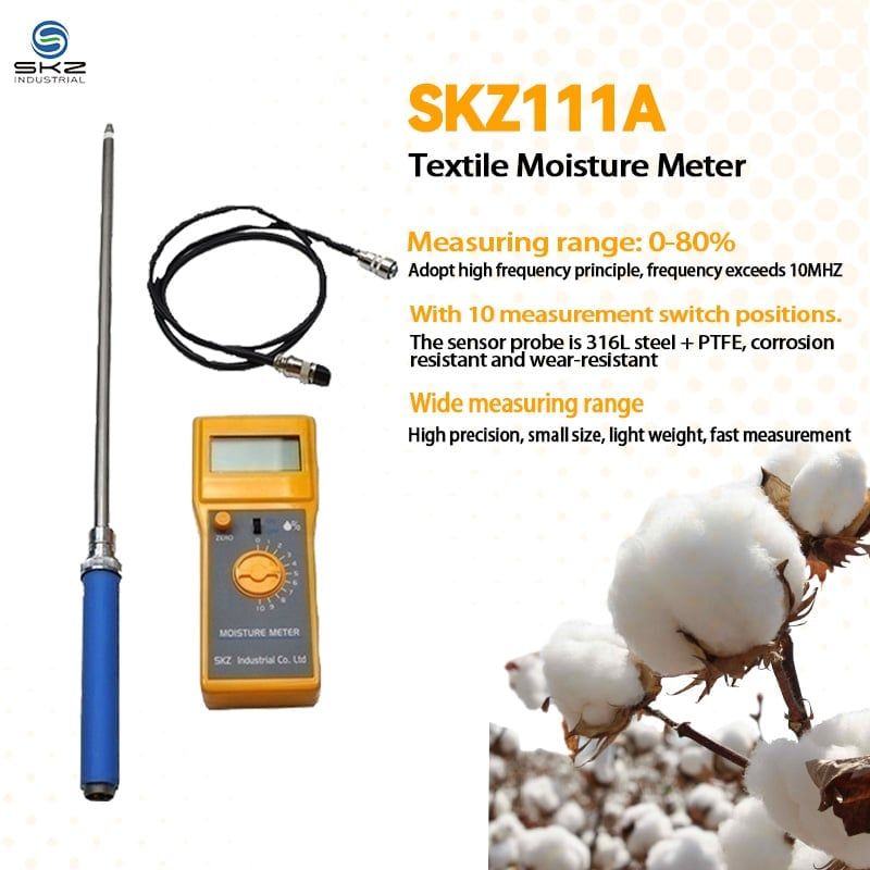  Máy Đo Độ Ẩm Dệt May SKZ SKZ111A Cho Cotton Và Len 
