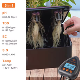  Máy Đo Nước Thông Minh WiFi 5 Trong 1 YIERYI PH-991W – Đo pH, EC, TDS, GS, Nhiệt Độ Chính Xác Cao 