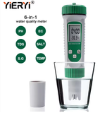  Máy Đo 6 Trong 1 YIERYI PH-786 – Đo pH, TDS, EC, Độ Mặn, Tỷ Trọng, Nhiệt Độ Chính Xác Cao Cho Hồ Cá, Nước Biển, Thủy Canh 