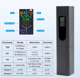  Bút Đo Nước 5 Trong 1 YIERYI THE01858 – Đo pH, EC, TDS, Độ Mặn, Nhiệt Độ | Màn Hình Màu, Sạc USB 