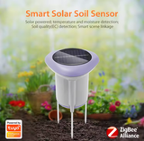  Cảm biến đất năng lượng mặt trời Tuya Zigbee THE01882A – 3 trong 1 đo nhiệt độ, độ ẩm, EC, chống nước IP66 