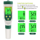  Máy Đo Chất Lượng Nước 5 Trong 1 YAGO YY-1090 – Đo pH, Độ Mặn, EC, TDS, Nhiệt Độ, Chống Nước IP67 