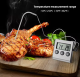  Nhiệt Kế BBQ Kỹ Thuật Số YIERYI THE01414 – Food Thermometer Có Đầu Dò, Hẹn Giờ, Màn Hình LCD, Đo -50°C~250°C 
