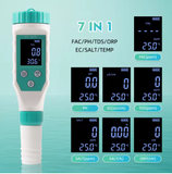 Máy Đo 7 Trong 1 YIERYI YY-1070 – Đo Clo, ORP, EC, TDS, Độ Mặn, Nhiệt Độ Chính Xác Cao Cho Hồ Bơi, Hồ Cá, Thủy Canh 