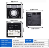  YIERYI TEL96-9001 – Bộ Điều Khiển Nhiệt Độ 0~400°C Kỹ Thuật Số Cho Lò Nướng, Tủ Sấy, Hệ Gia Nhiệt Công Nghiệp 
