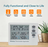  Máy Đo Nhiệt Độ & Độ Ẩm WiFi Trong Nhà Ngoài Trời YIERYI TTE35136 – Màn Hình Lớn, Kết Nối Không Dây, Hiển Thị Lịch Vạn Niên 