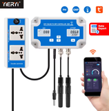  Máy Đo ORP & pH Trực Tuyến YIERYI PH-W2839EU – Smart Tuya WiFi, Ghi Dữ Liệu, Giám Sát Từ Xa Cho Hồ Cá & Thủy Canh 